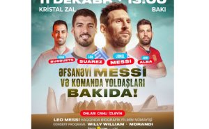 Lionel Messi və komanda yoldaşları Bakıya gəlir