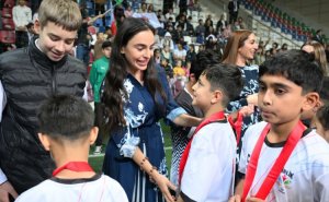 Leyla Əliyevanın təşəbbüsü ilə uşaq evlərinin komandaları arasında növbəti minifutbol turniri təşkil olunub