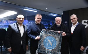 Ceyhun Bayramov "Napoli" - "Qarabağ" qarşılaşmasını stadiondan izləyib