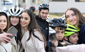 Leyla Əliyeva və Alena Əliyeva Gəncədə STEAM mərkəzində və 37 nömrəli tam orta məktəbdə olublar