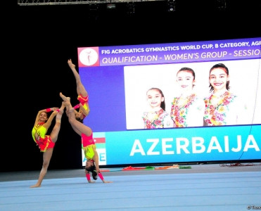 Dünya Kubokunda iştirak edəcək azərbaycanlı idmançıların podium məşqləri başlayıb - FOTO