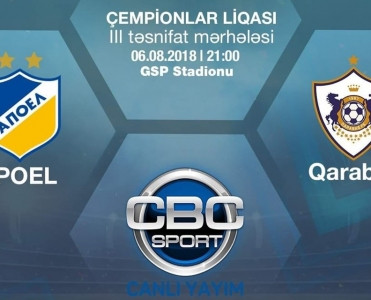 APOEL - Qarabağ oyunu canlı yayımlanacaq
