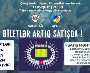 Qarabağ - APOEL matçının biletləri satışda