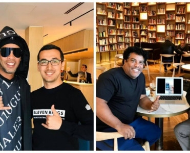 Azərbaycanlı startapçı əfsanəvi futbolçu ilə razılıq əldə etdi - FOTO