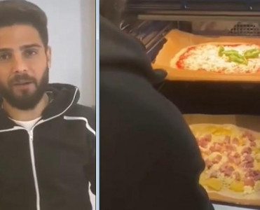 İnsinqe iki fərqli pizza hazırladı - VİDEO