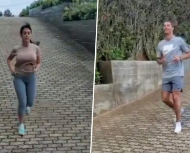 Ronaldo Corcina ilə məşq etdi - VİDEO