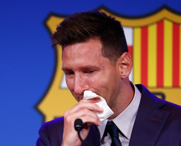 Messi'dən ayrılıq gözyaşları