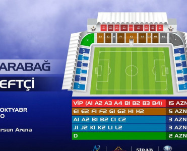 Qarabağ - Neftçi oyununun biletləri satışa çıxarılır