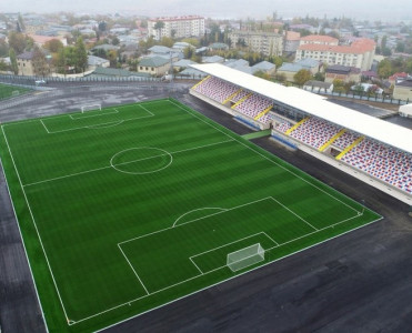 İlham Əliyev Şamaxı şəhər stadionunun açılışında iştirak edib