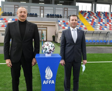 UEFA-nın saytı İlham Əliyevin Şamaxı şəhər stadionunun açılışında iştirakından yazıb