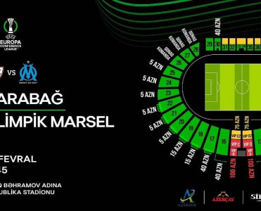 Qarabağ - Marsel oyunu üçün ən ucuz bilet 5 manat