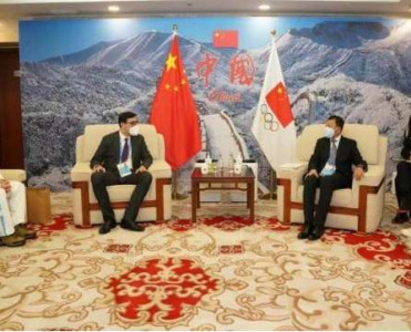 Qayıbov Çinin idman nazirinin müavini ilə görüşdü