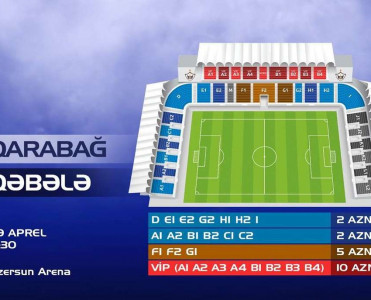 Qarabağ - Qəbələ matçı 2 manata