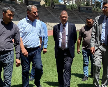 Fərid Qayıbov Qarabağ'ın oyunu ilə əlaqədar Respublika stadionunda olub