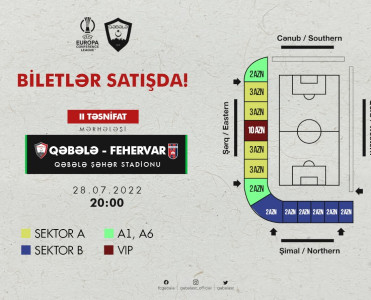 Qəbələ - Fehervar matçının biletləri satışa çıxarıldı