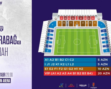 Qarabağ - Sabah matçının biletləri oyun günü satışda olacaq