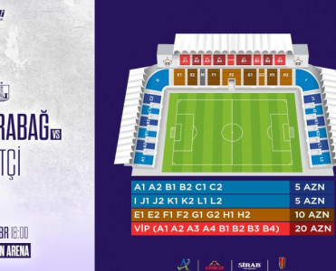 Qarabağ - Neftçi matçının biletləri sabah satışa çıxarılacaq