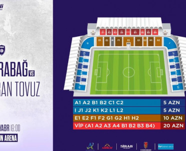 Qarabağ - Turan Tovuz matçı 5 manata