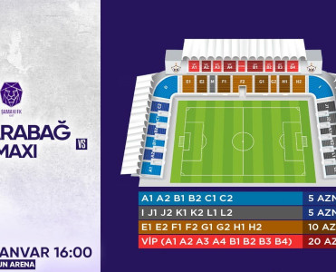 Qarabağ - Şamaxı matçı 5 manata