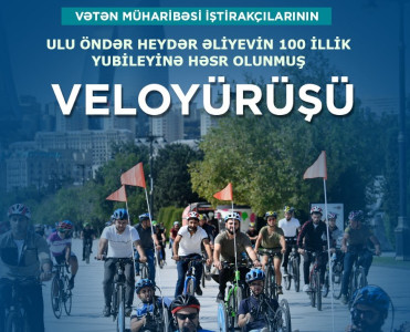 Heydər Əliyevin 100 illik yubileyinə həsr olunmuş veloyürüş