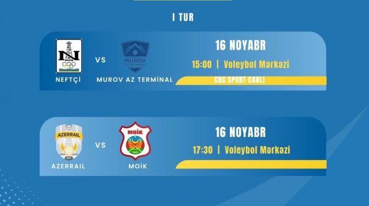 Kişi voleybolçular arasında Azərbaycan çempionatının başlayacağı tarix açıqlandı