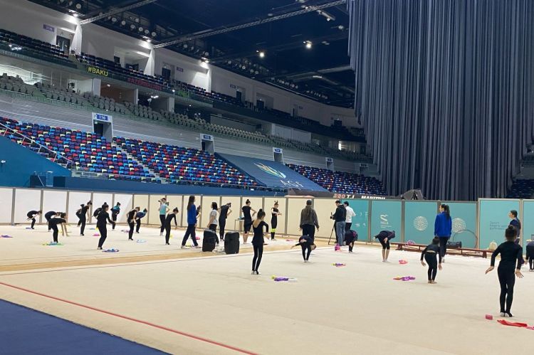 Milli Gimnastika Arenasında 70 gimnastın iştirakı ilə hazırlıq başlayıb