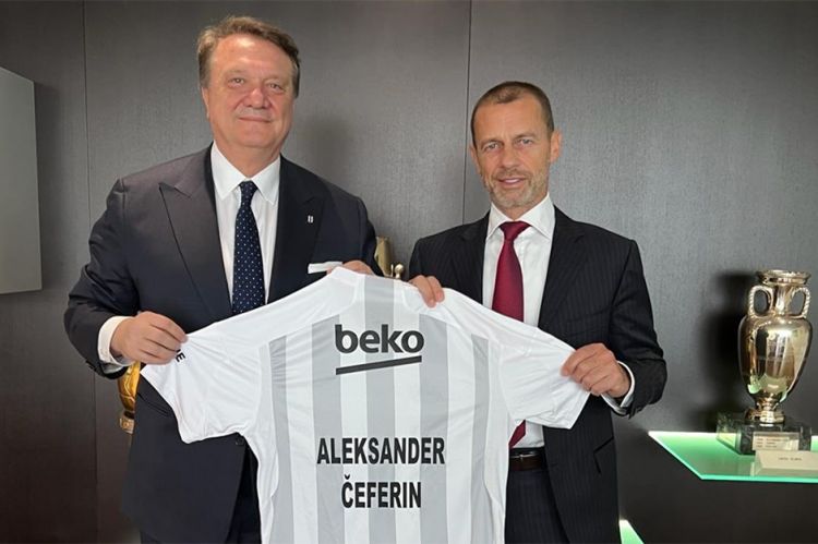 "Beşiktaş" prezidenti Aleksander Çeferin ilə görüşüb