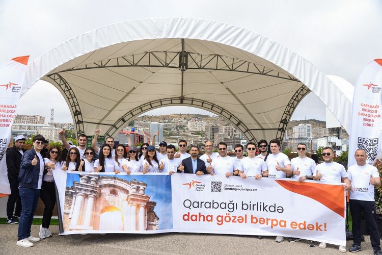 Qarabağ Dirçəliş Fondunun Bakı Marafonundakı yaşıl pavilyonu böyük maraqla qarşılanıb