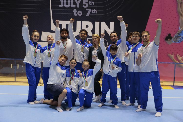 Azərbaycanlı akrobatika gimnastları "Turin Acro Cup"da 4 medal qazandı