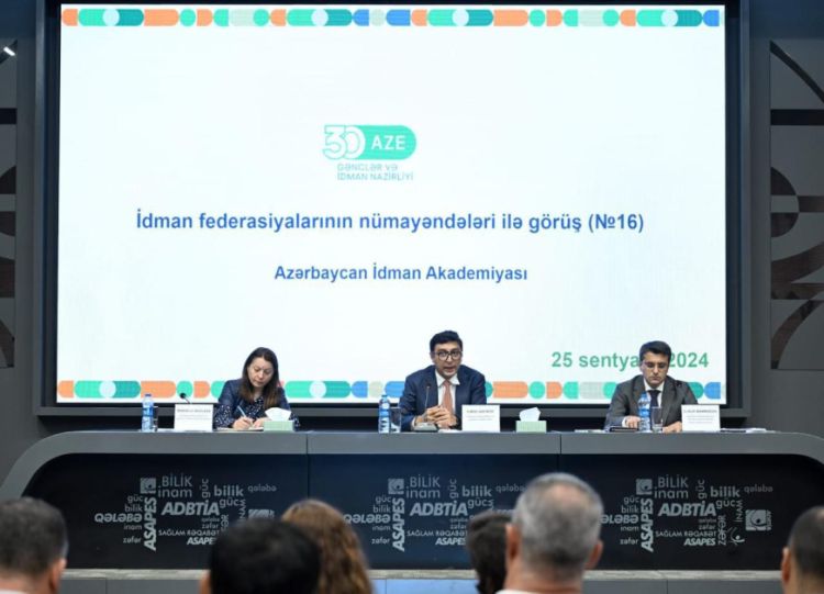 İdman federasiyalarının nümayəndələri ilə görüş keçirilib