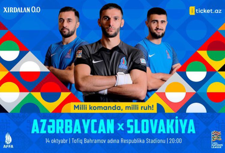 Azərbaycan – Slovakiya oyununun biletləri satışa çıxarılıb