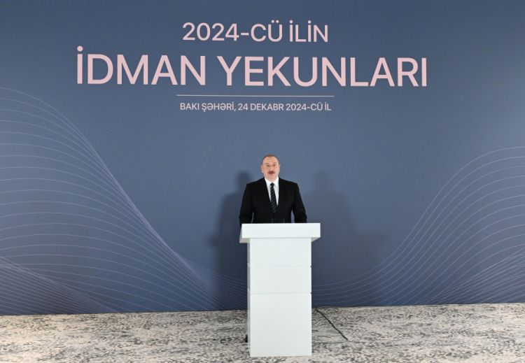 Prezident İlham Əliyev 2024-cü ilin idman yekunlarına həsr olunan mərasimdə iştirak edib  