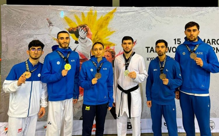 Azərbaycan taekvondoçuları Belçikada keçirilən açıq çempionatda 6 medal qazanıblar