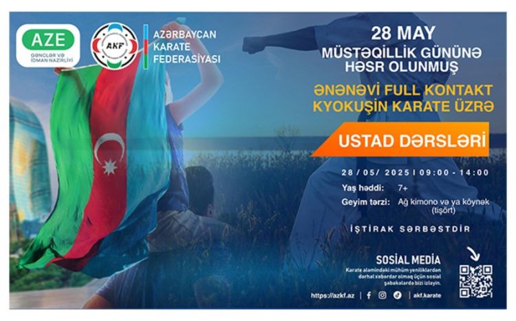 Bakıda 28 May – Respublika Günü münasibətilə karate üzrə seminar təşkil olunub