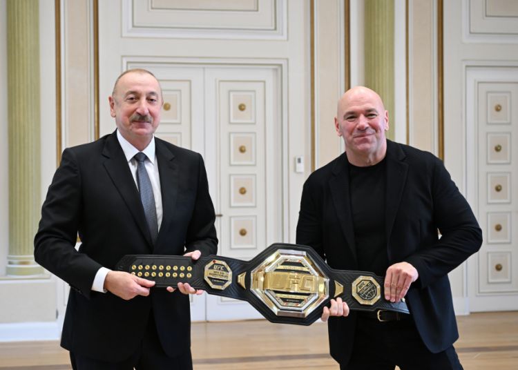 Prezident İlham Əliyev UFC-nin prezidentini qəbul edib