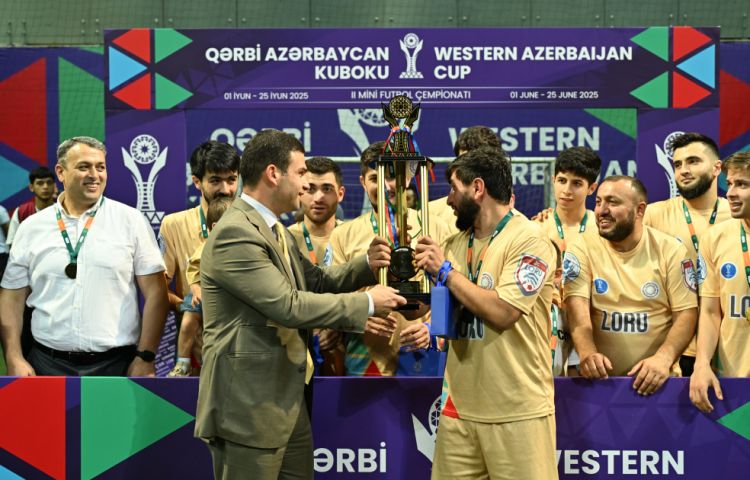 “Qərbi Azərbaycan Kuboku” minifutbol turnirinin bağlanış və mükafatlandırma mərasimi keçirilib