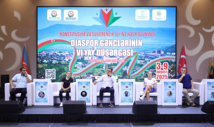 Xankəndidə diaspor gənclərinin idmançılarla görüşü olub