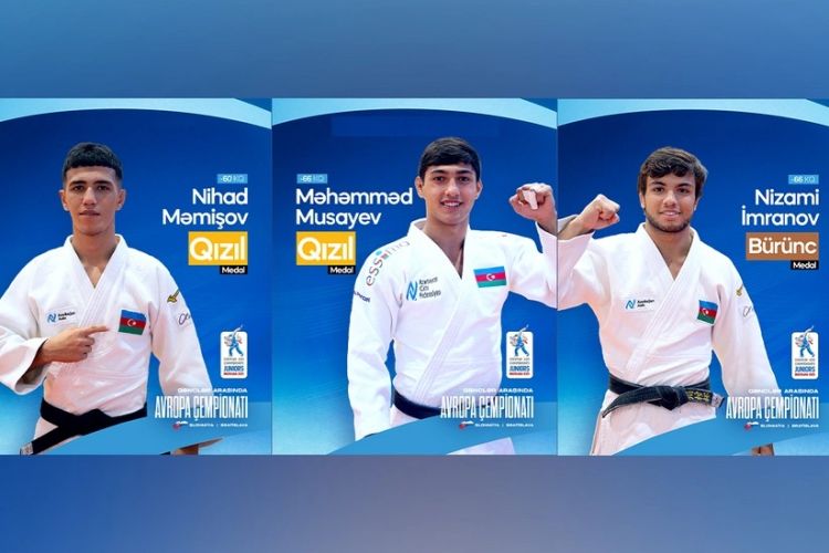Azərbaycanın 3 cüdoçusu Avropa çempionatında fəxri kürsüyə qalxıb