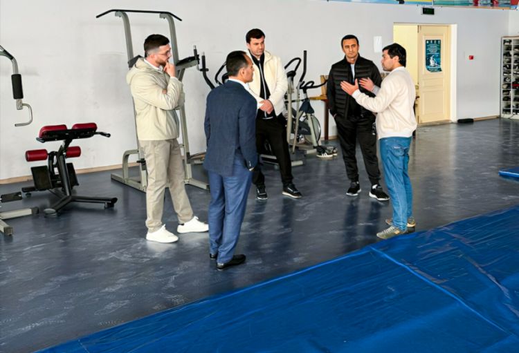 Müxtəlif şəhər və rayonların güləş zallarına baxış keçirilib