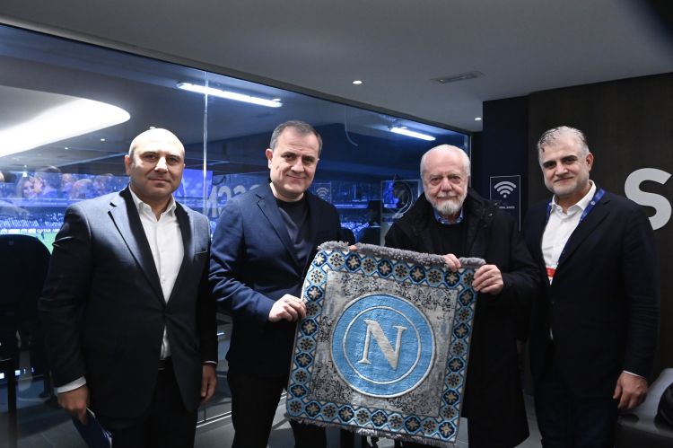 Ceyhun Bayramov "Napoli" - "Qarabağ" qarşılaşmasını stadiondan izləyib