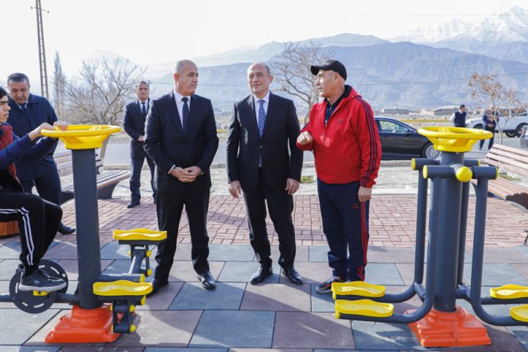 Ordubad şəhərində açıq hava idman qurğuları istifadəyə verilib