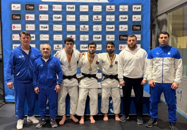 Azərbaycan cüdoçuları Belçikadakı beynəlxalq turniri 11 medalla başa vurdu