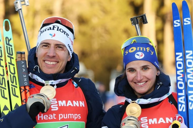 Fransa qarışıq biatlon estafetində qızıl medal qazandı