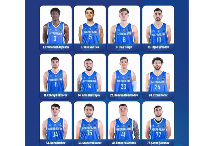 Basketbol üzrə Azərbaycan millisinin İrlandiya ilə matç üçün heyəti müəyyənləşib