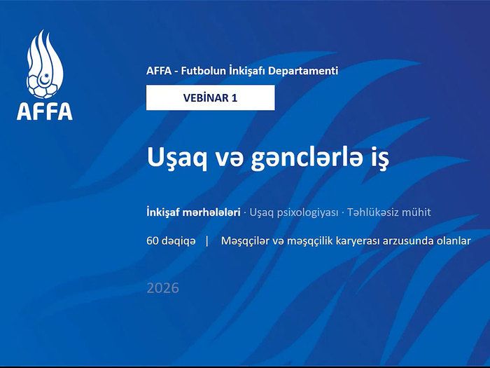 AFFA “Futbol Təhsili Vebinarları”na start verib