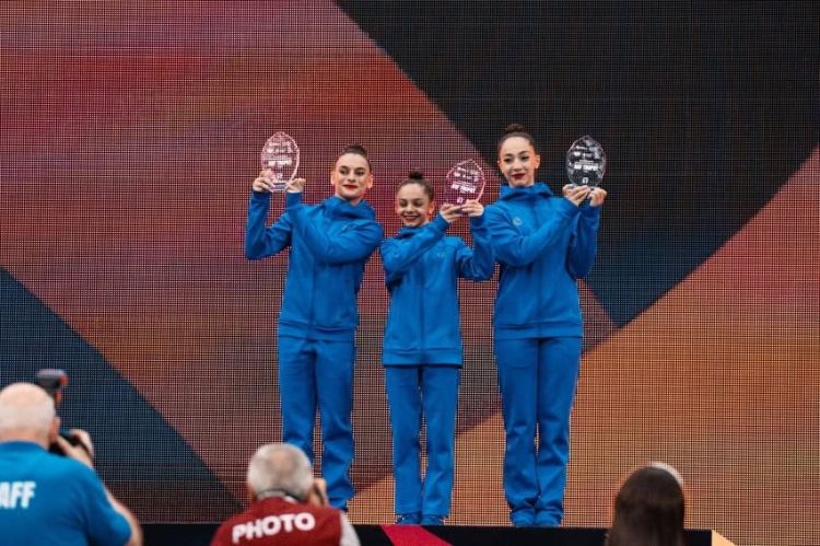 Azərbaycan gimnastları Bakıda keçirilən Dünya Kubokunu 3 qızıl medalla başa vurublar