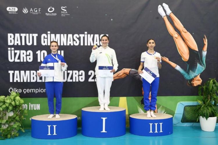 Batut gimnastikası və tamblinq üzrə ölkə çempionatı başa çatıb