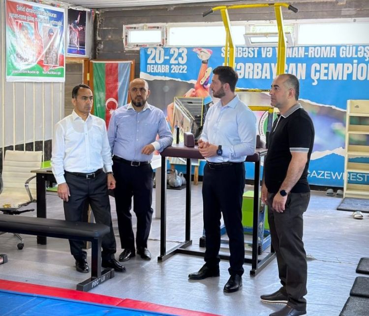 Lənkəran və Astarada güləş zallarına baxış keçirilib
