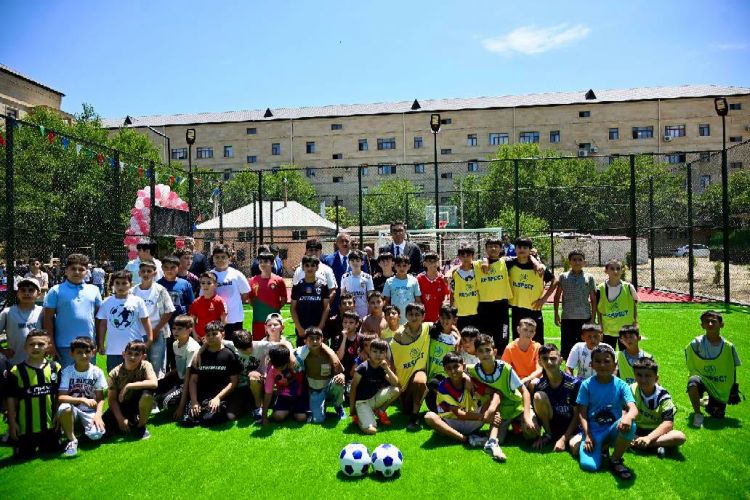 Naftalan, Samux və Mingəçevirdə yeni "Sağlam məhəllə" idman zonaları istifadəyə verilib