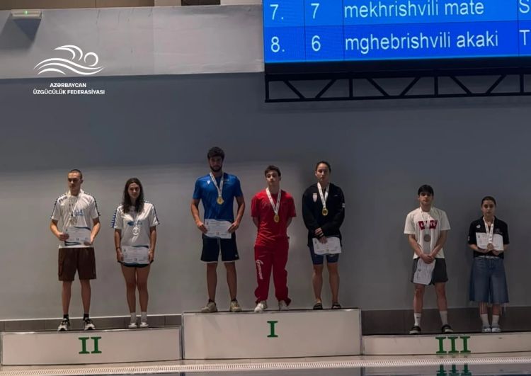 Azərbaycan üzgüçüləri beynəlxalq turniri 33 medalla başa vurdu